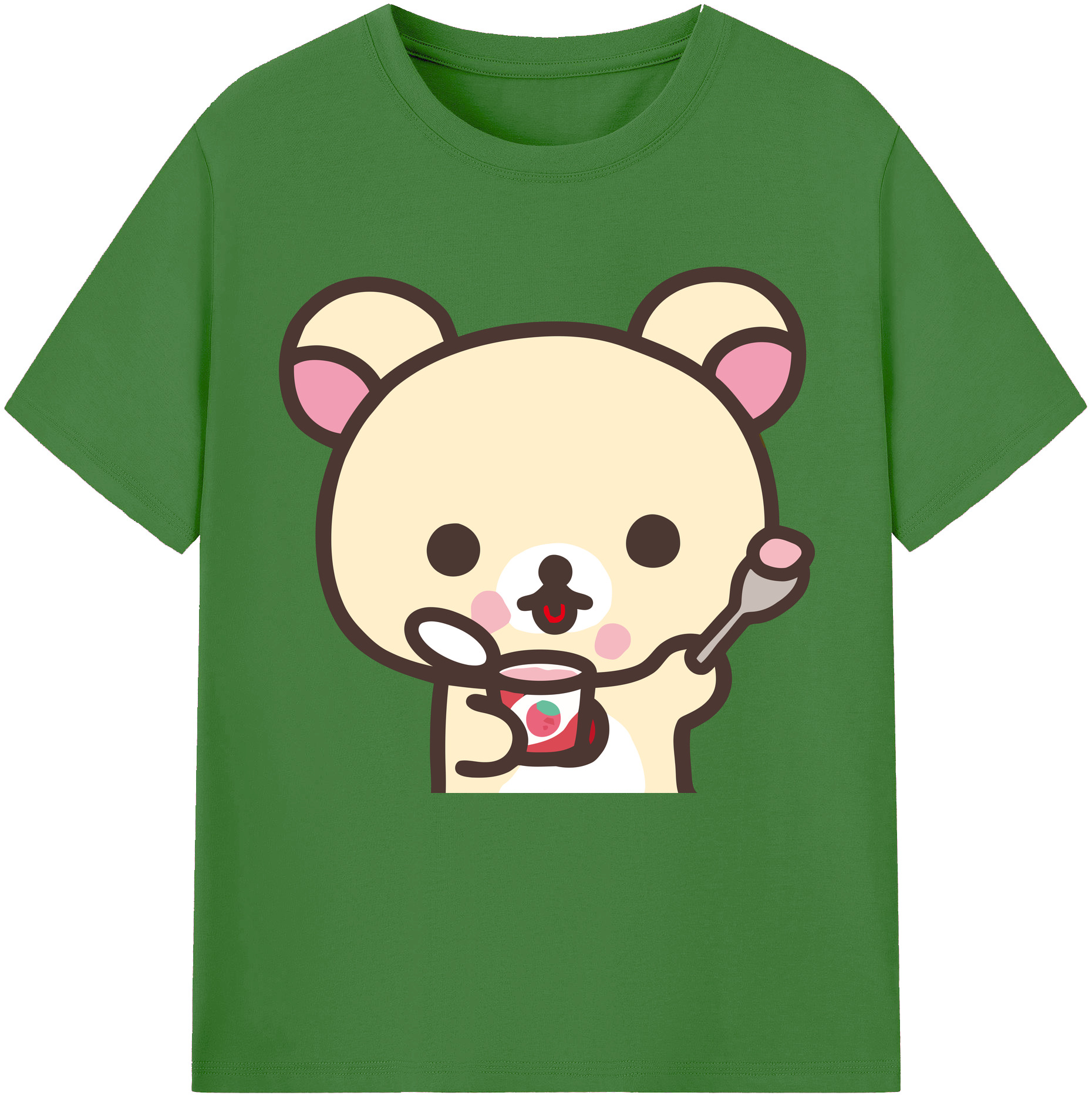 （画像用） リラックマ リラックマ キイロイトリ Rilakkuma Korilakkuma Kiiroitori レディースカジュアルプリントTシャツ（綿100％）
